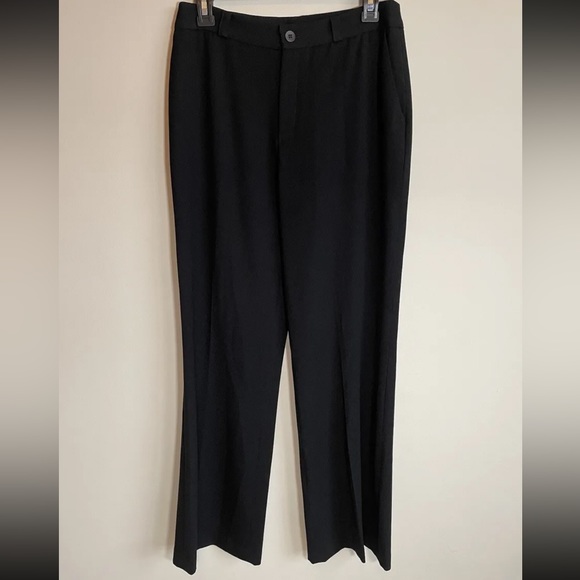 Nanette Lepore Wide Leg Trousers Dress Pants Black Women’s Size 8 Flare - Picture 3 of 11